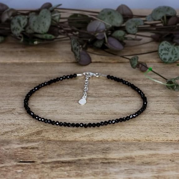 Black Tourmaline Anklet - GOOD HABITSS