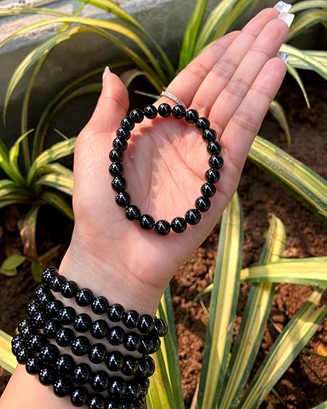 Black Tourmaline Bracelet (8 MM) - GOOD HABITSS