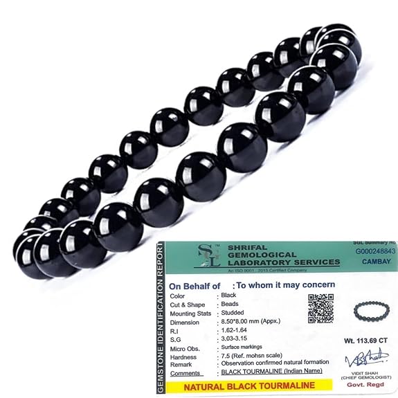 Black Tourmaline Bracelet (8 MM) - GOOD HABITSS