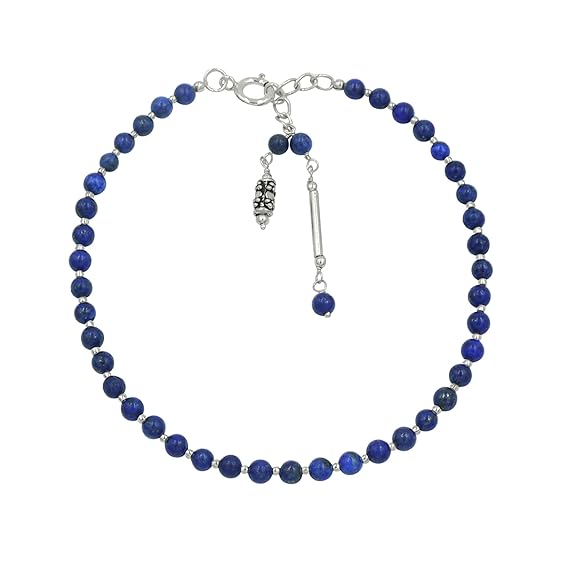 Blue Lapis Lazuli Anklet - GOOD HABITSS