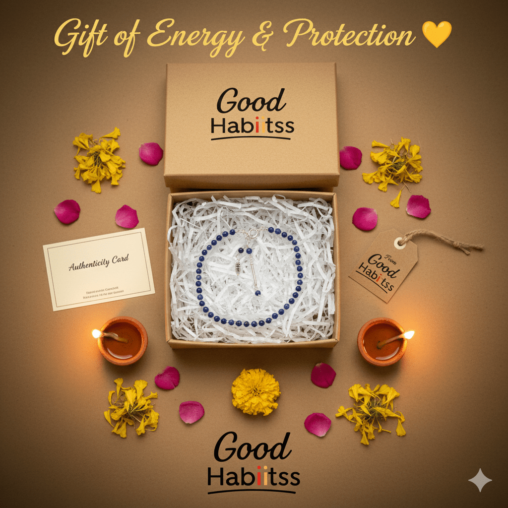 Blue Lapis Lazuli Anklet - GOOD HABITSS