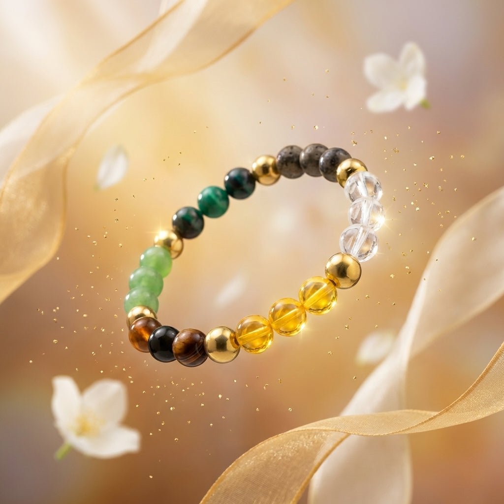 Bracelet, Pyrite & Selenite Crystal Gift Set
