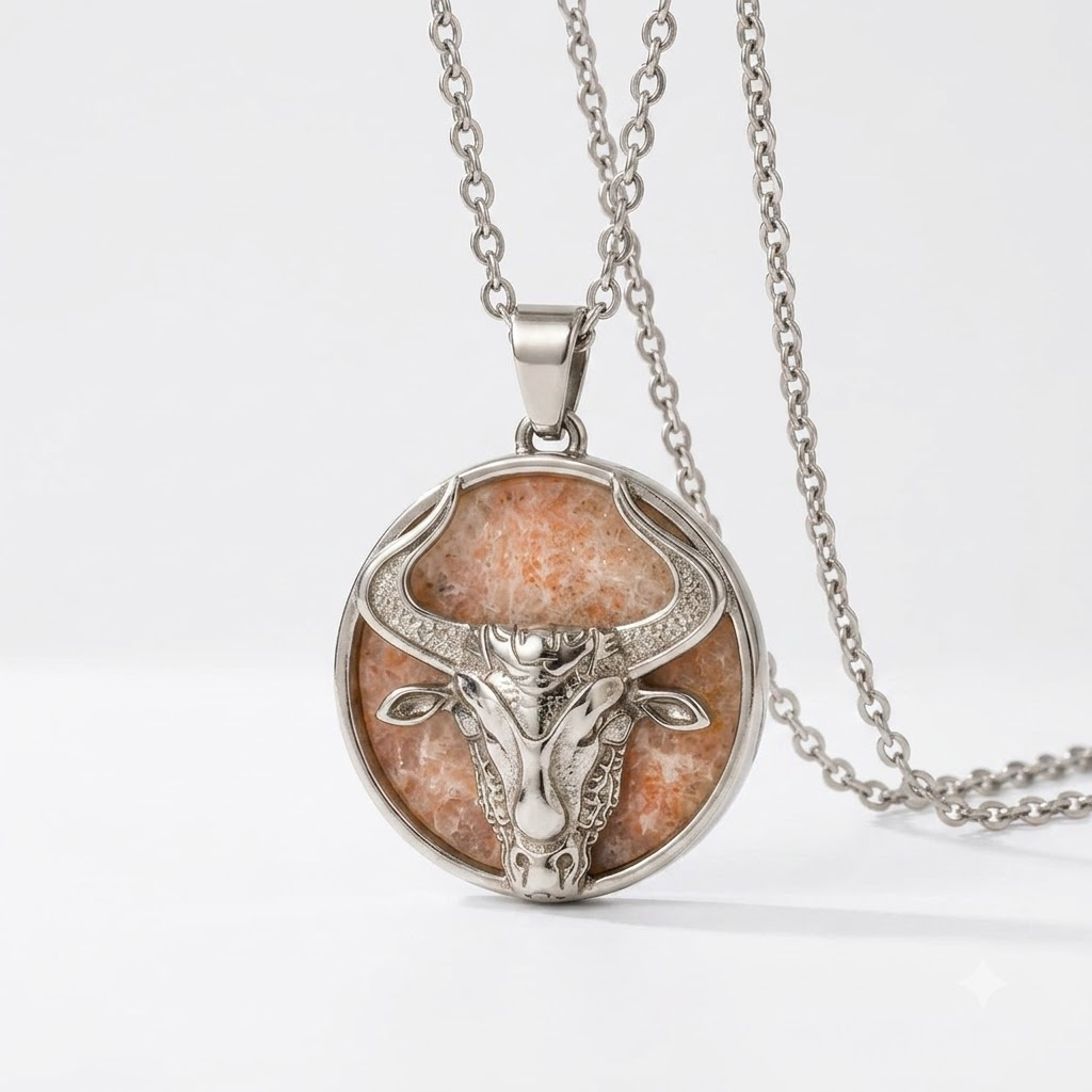 Taurus Zodiac Pendant | Strength, Stability & Success Crystal Necklace