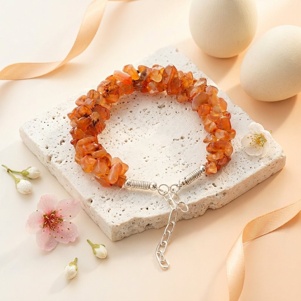 Carnelian Chips Bracelet - GOOD HABITSS