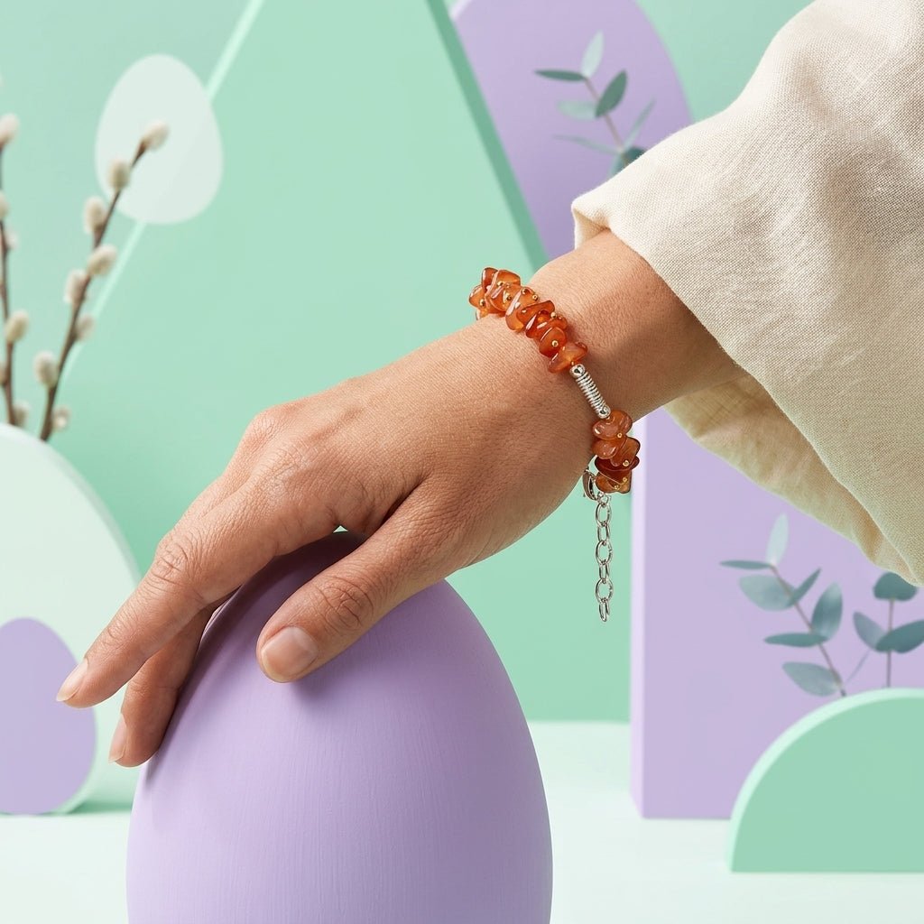 Carnelian Chips Bracelet - GOOD HABITSS