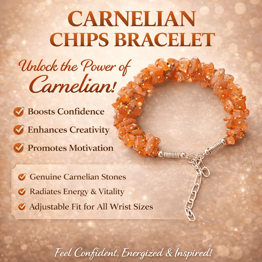 Carnelian Chips Bracelet - GOOD HABITSS