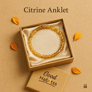 Citrine Anklet - GOOD HABITSS