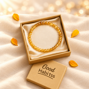 Citrine Anklet – Natural Gemstone Jewellery on warm cream background
