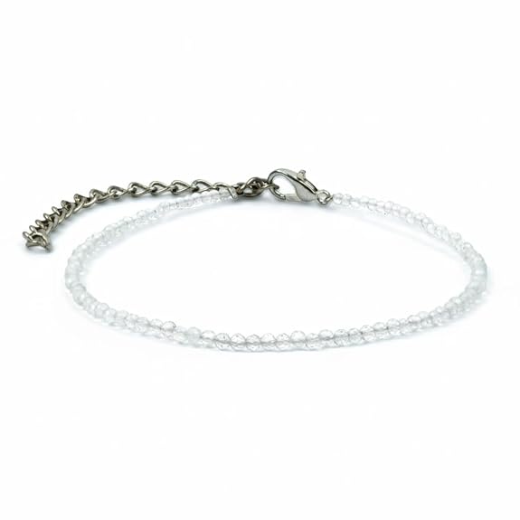 Clear Quartz Anklet - GOOD HABITSS