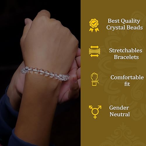 Clear Quartz Bracelet (8 MM) - GOOD HABITSS