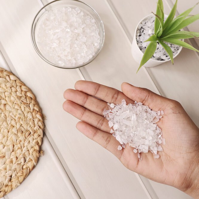 Clear Quartz Chips Stone - GOOD HABITSS