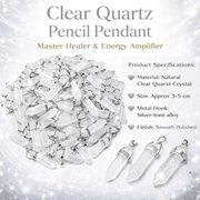 Clear Quartz Pencil Pendant - GOOD HABITSS