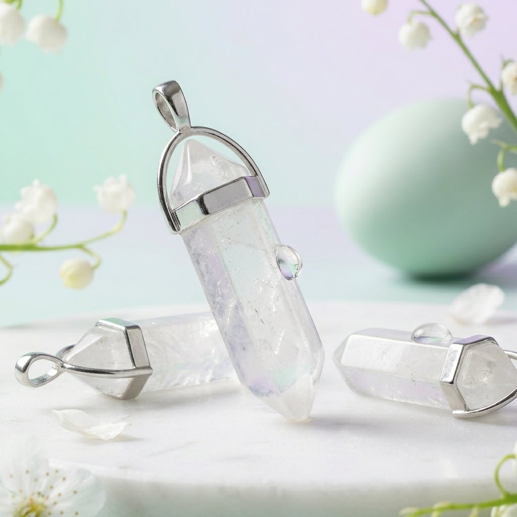 Clear Quartz Pencil Pendant - GOOD HABITSS