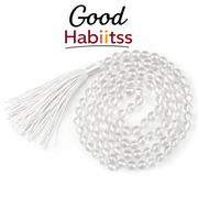 Clear Quartz (Spatik) Mala Necklace 108 Mala Beads, 108 Prayer Beads, Buddhist Meditation Mala - GOOD HABITSS