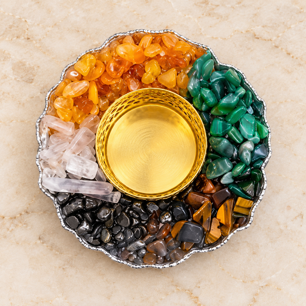 Crystal Candle Holder — top view