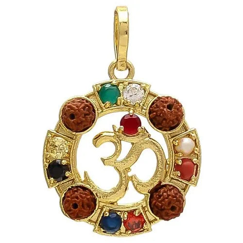 Round Shape Navratna Pendant