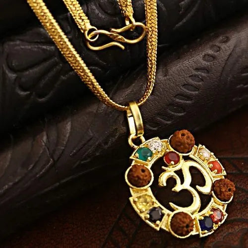 Round Shape Navratna Pendant