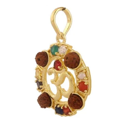 Round Shape Navratna Pendant