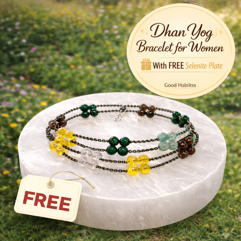 Dhan Yog Bracelet for Women + FREE Selenite Plate - GOOD HABITSS