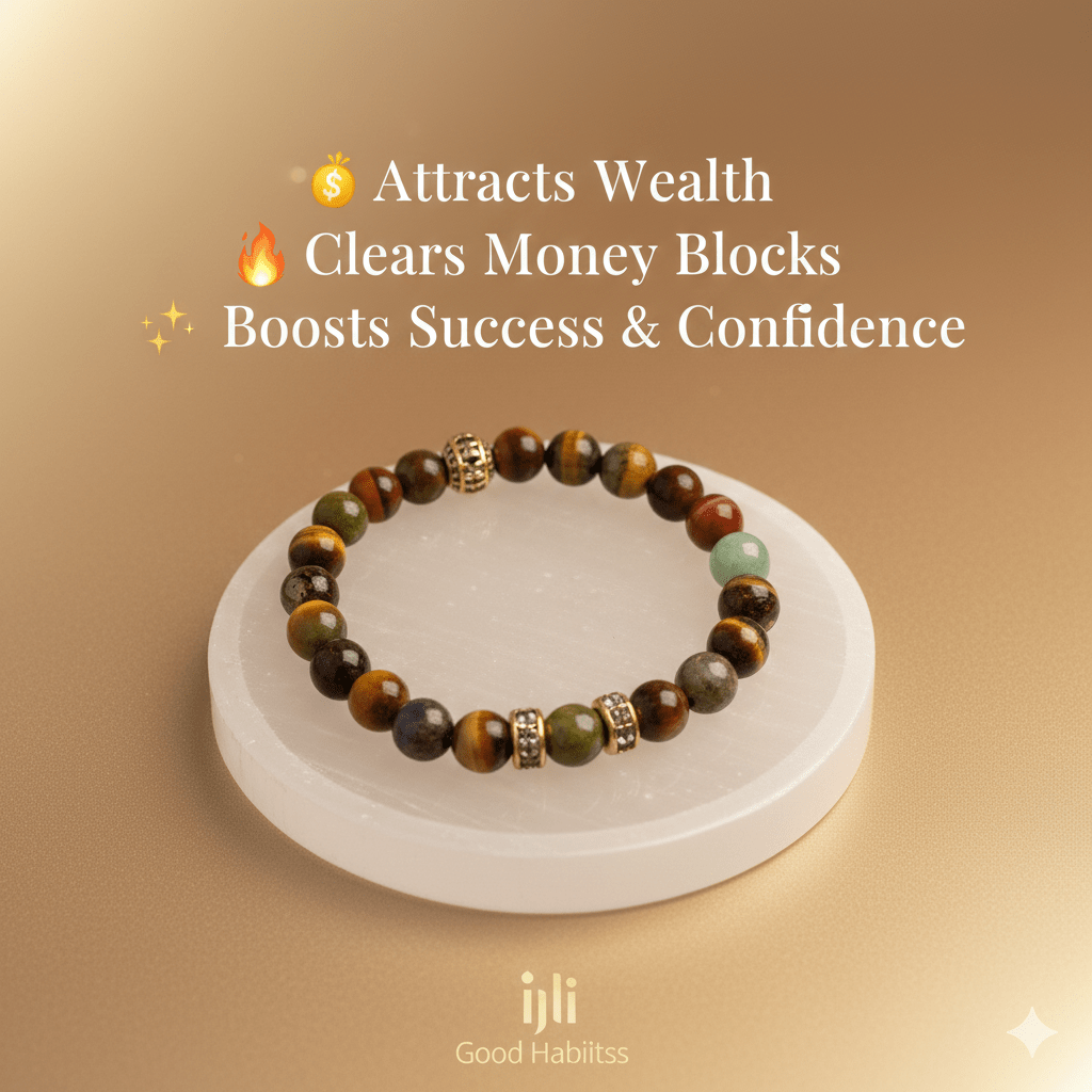 Dhan Yog Bracelet I FREE Selenite Charging Plate I Certificate of Authenticity - GOOD HABITSS