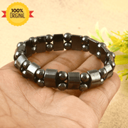 Double Layer Natural Hematite Bracelet – Magnetic Look Healing Stone for Men & Women - GOOD HABITSS