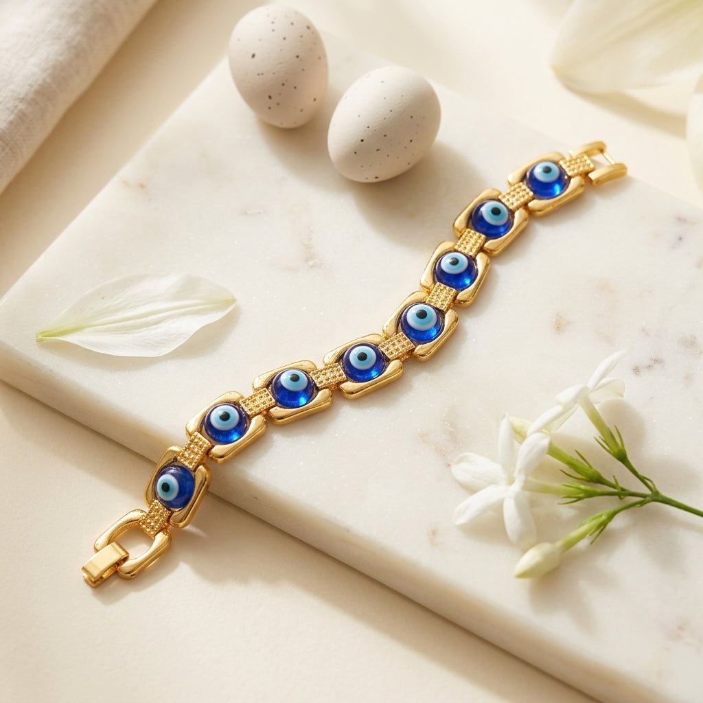 Evil Eye Protection Metal Bracelet - GOOD HABITSS