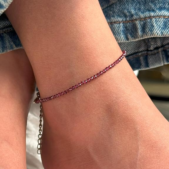 Garnet Anklet - GOOD HABITSS