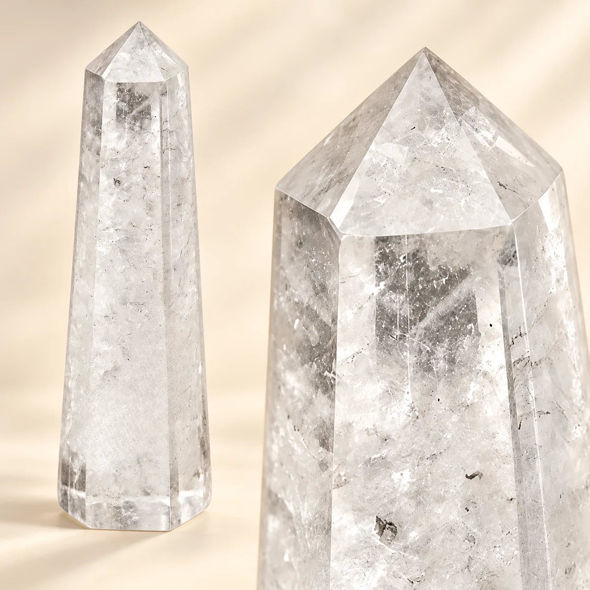 Clear Quartz Crystal Tower — macro