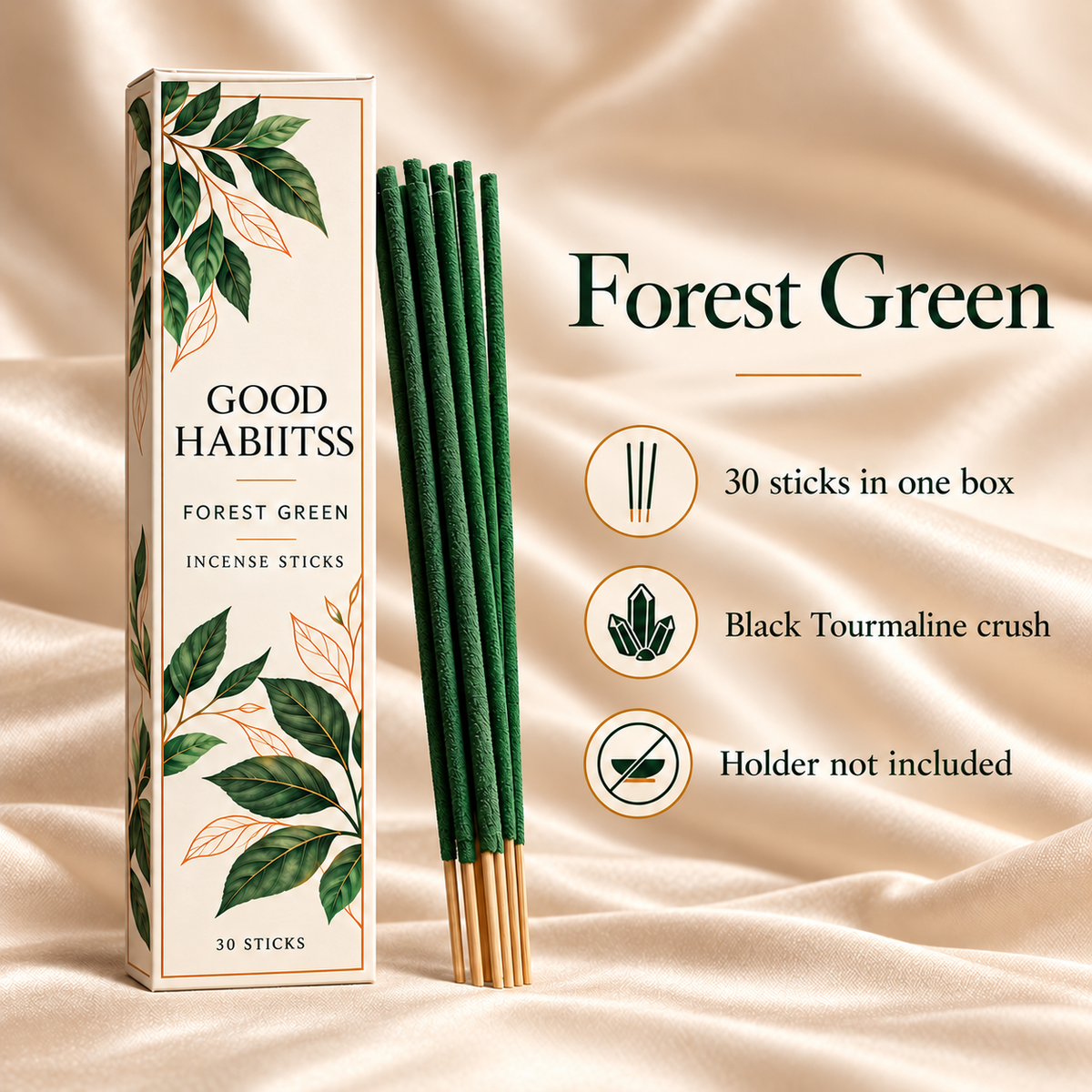 Black Tourmaline Incense Sticks – Box of 30