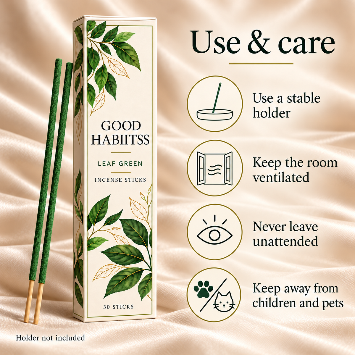 Green Aventurine Incense Sticks – Box of 30