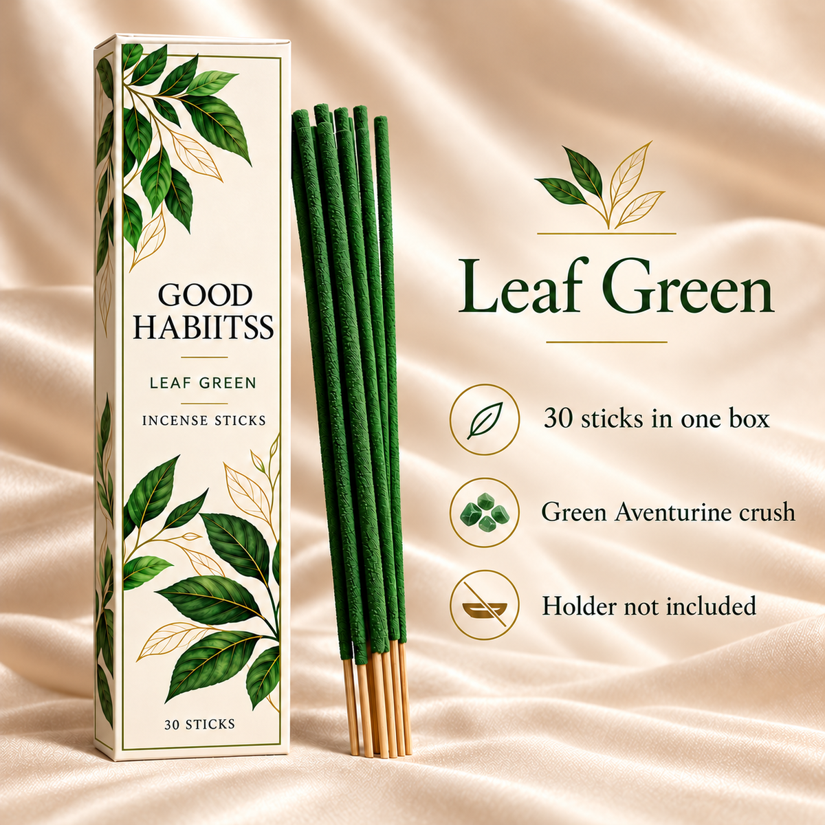 Green Aventurine Incense Sticks – Box of 30