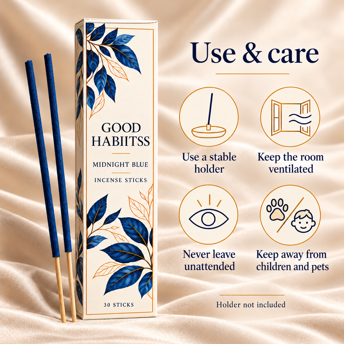 Lapis Lazuli & Clear Quartz Incense Sticks – Box of 30