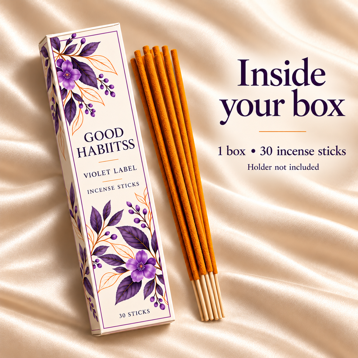 Amethyst Incense Sticks – Box of 30