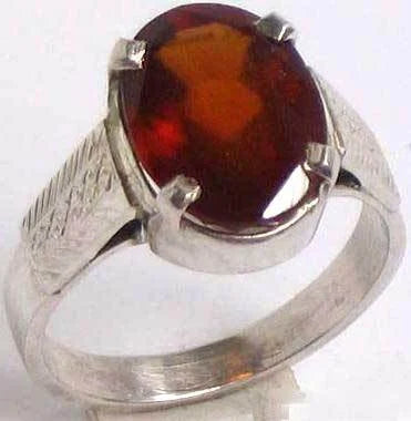 Gomed Gemstone Ring