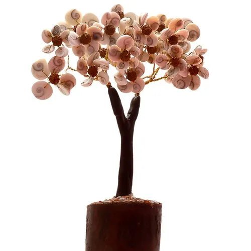 Gomti Chakra Tree with Beads Rudraksha (White and Brown) - GOOD HABITSS