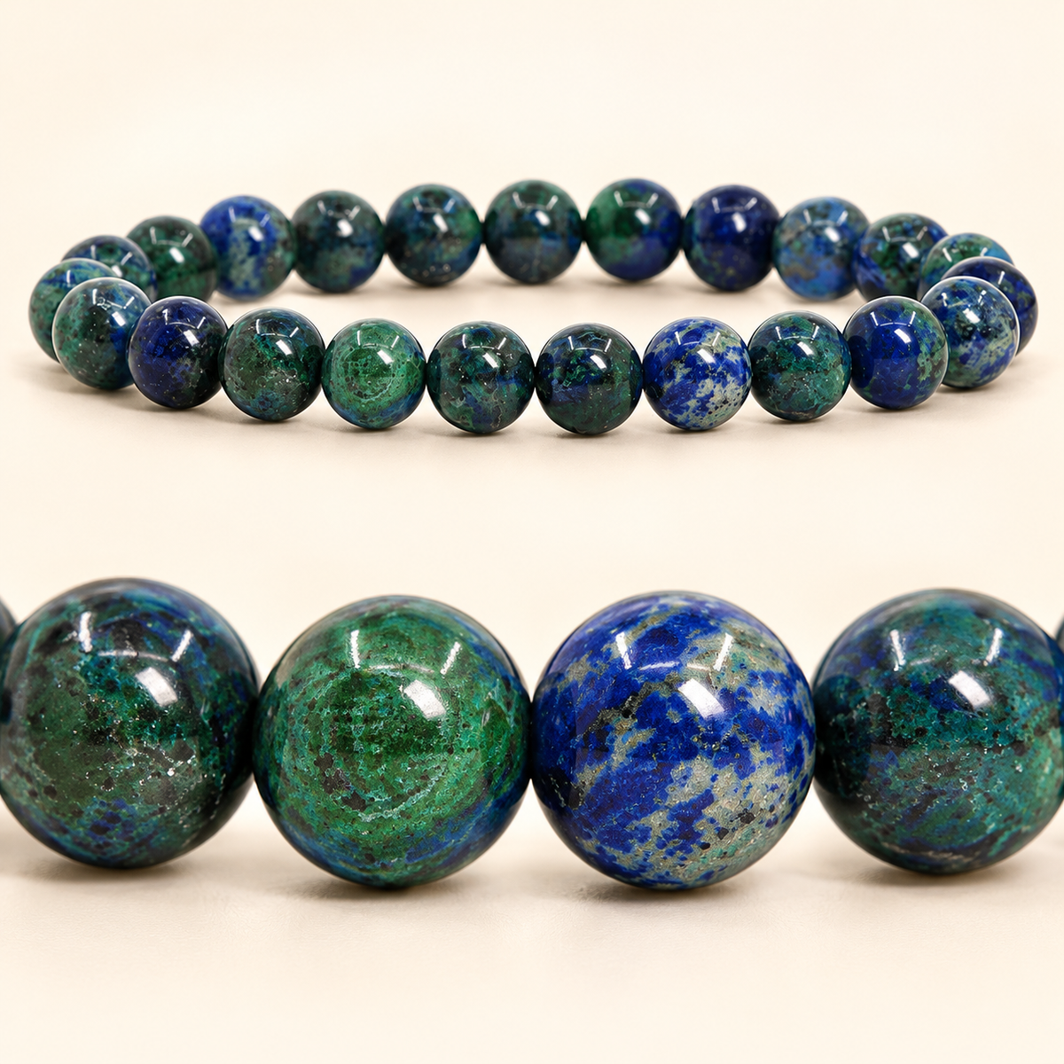 Azurite Bracelet – Natural Gemstone Jewellery — studio product view