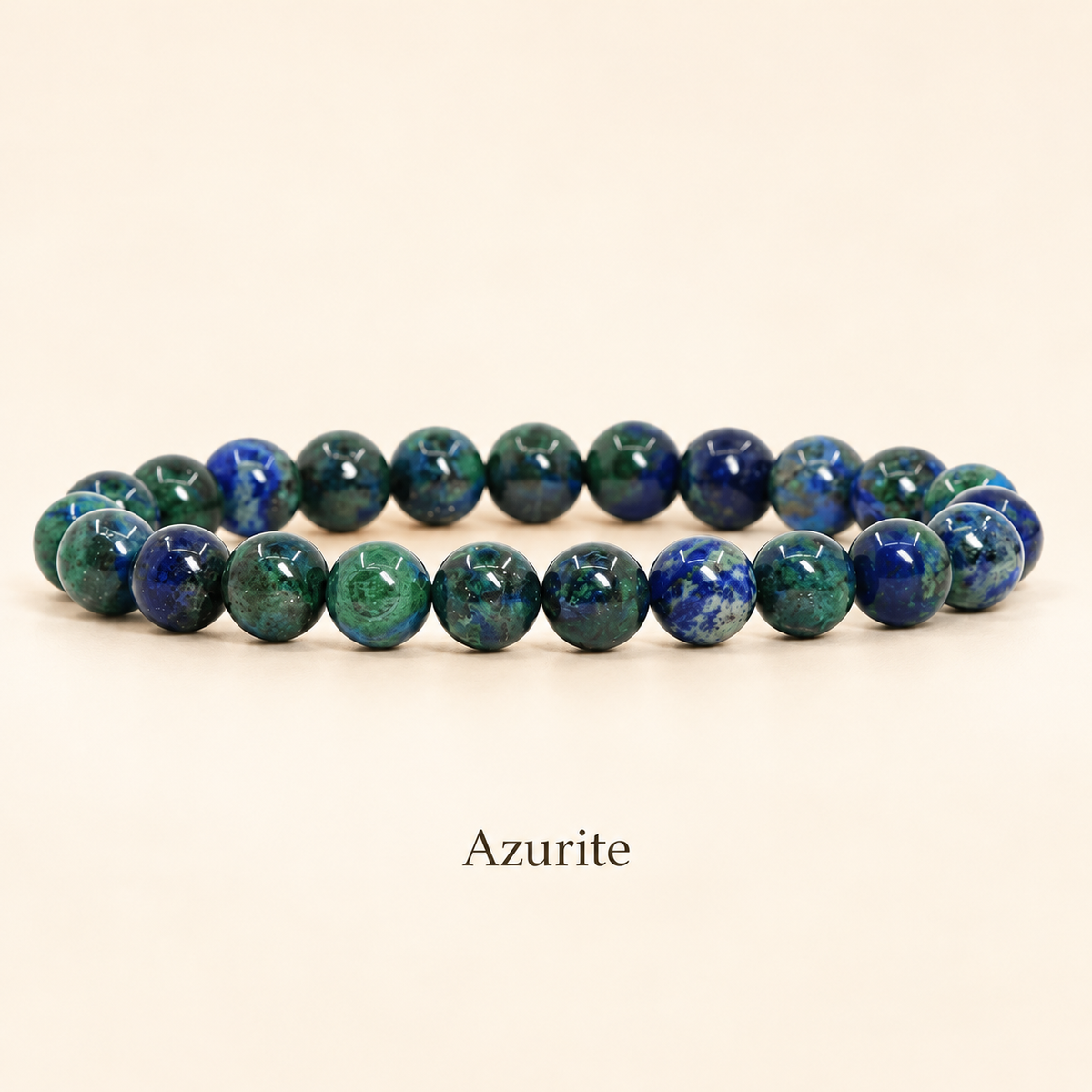 Azurite Bracelet – Natural Gemstone Jewellery — studio product view