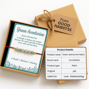 Green Aventurine Healing Rakhi - GOOD HABITSS