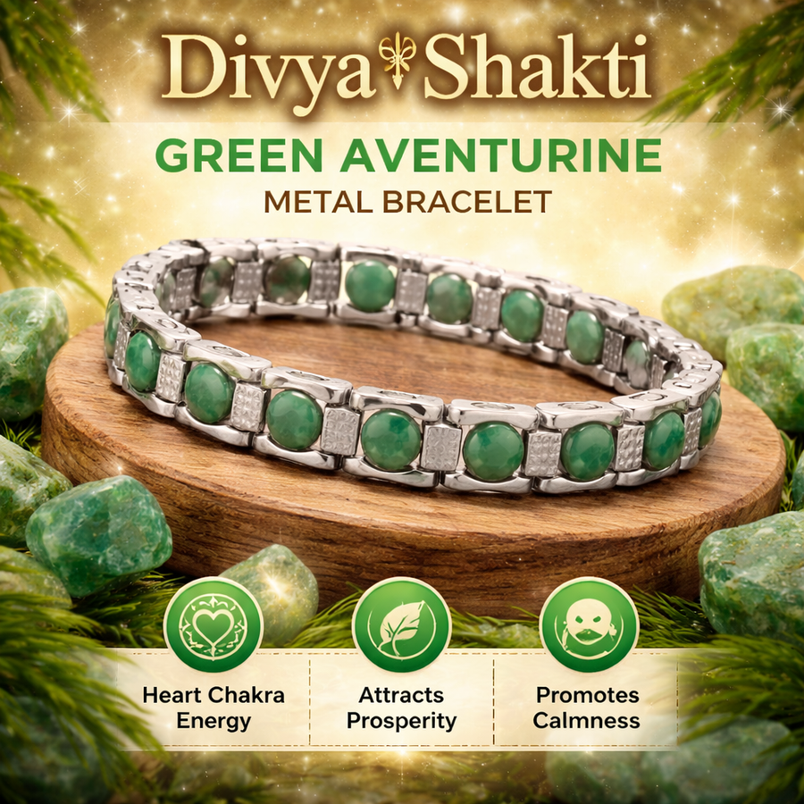 Green Aventurine Stone Metal Bracelet - GOOD HABITSS