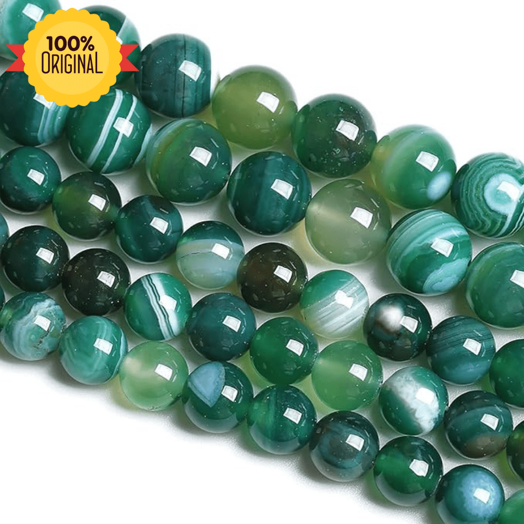 Green Banded Agate String - GOOD HABITSS