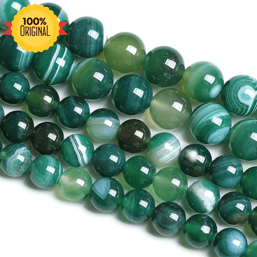 Green Banded Agate String - GOOD HABITSS