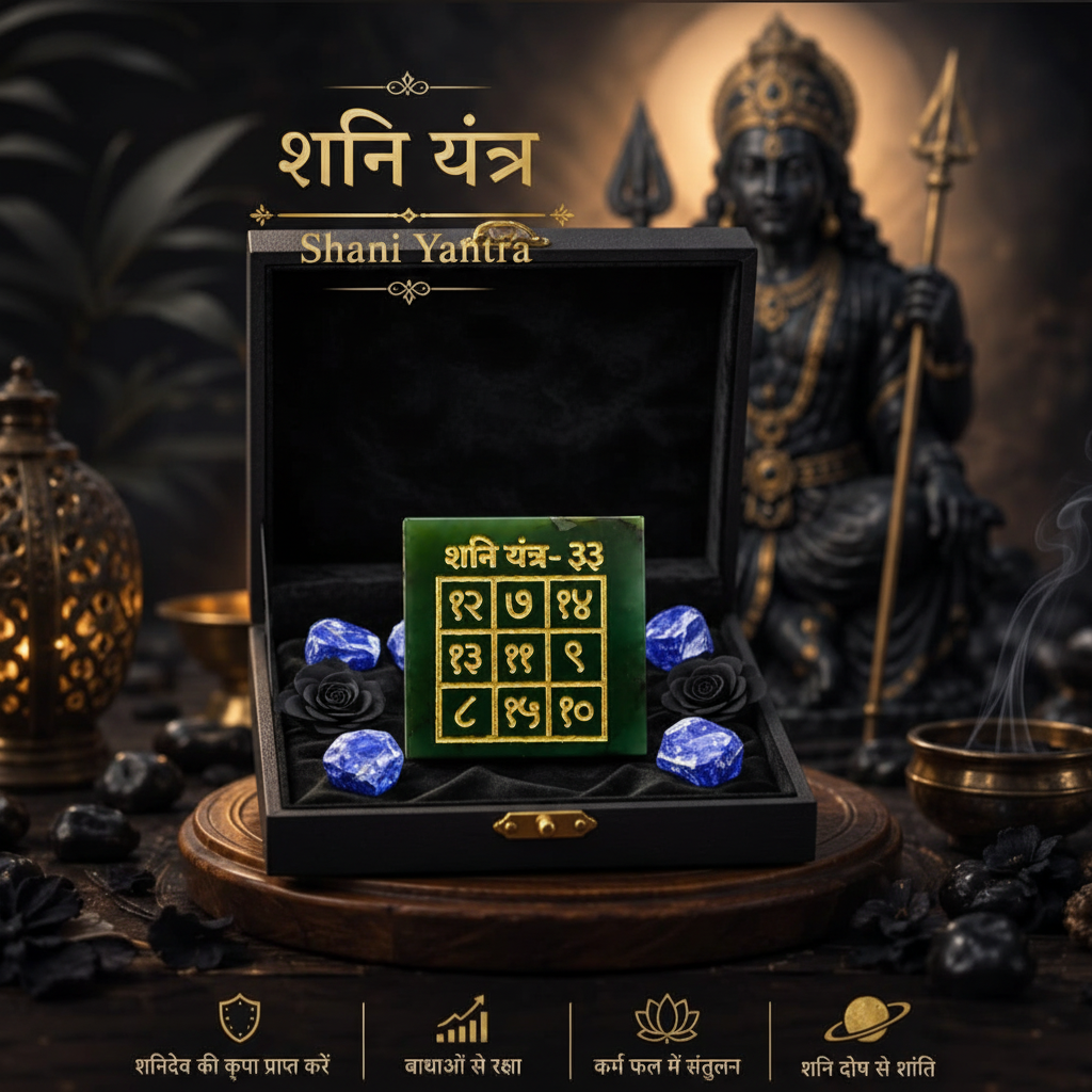 Shani Yantra in premium dark gift box