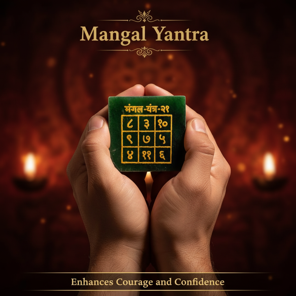 Mangal Yantra held during prayer