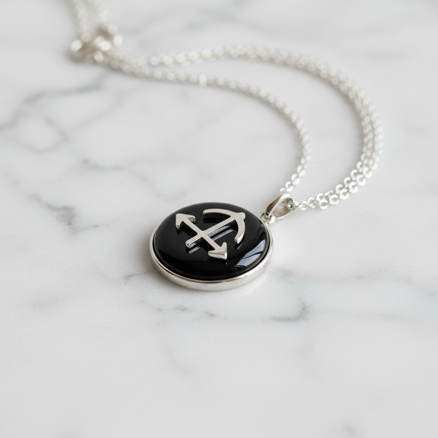 Design 09 pendant on white marble surface