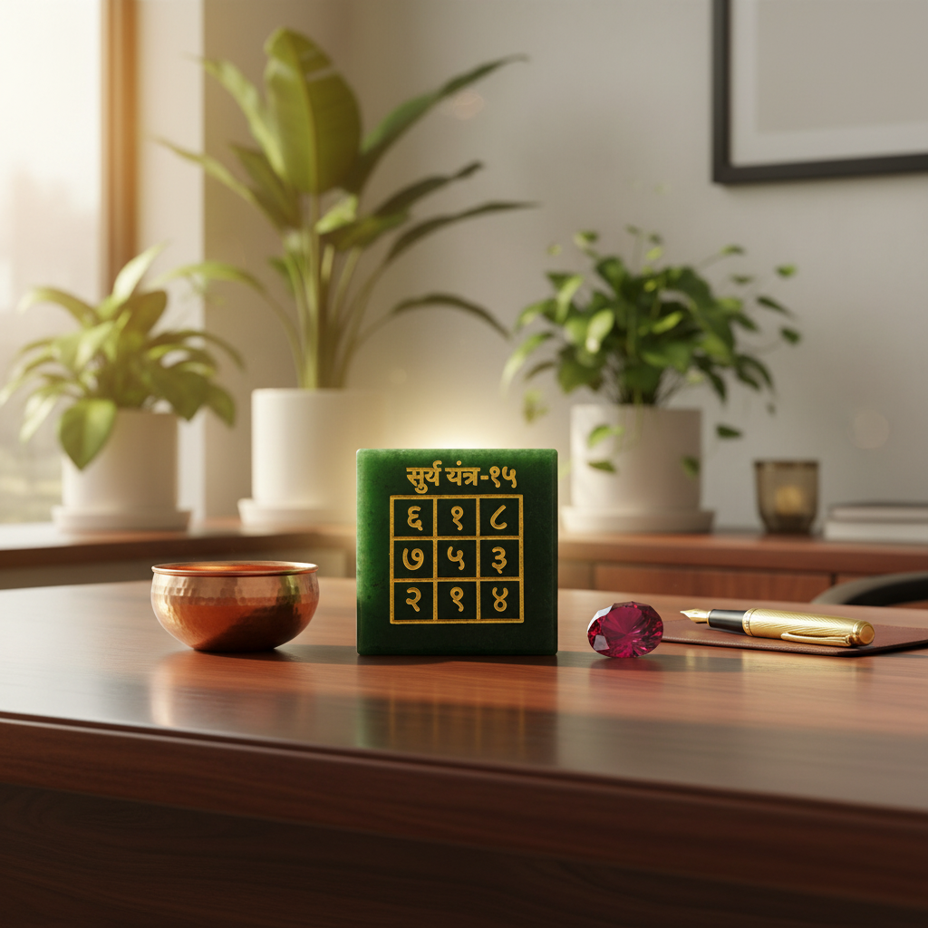 Surya Yantra on executive office desk