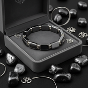 Chunky Rectangular Hematite Bracelet in premium gift box