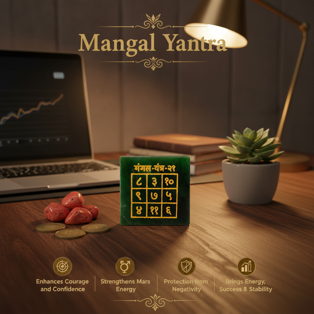 Mangal Yantra on office desk for career success