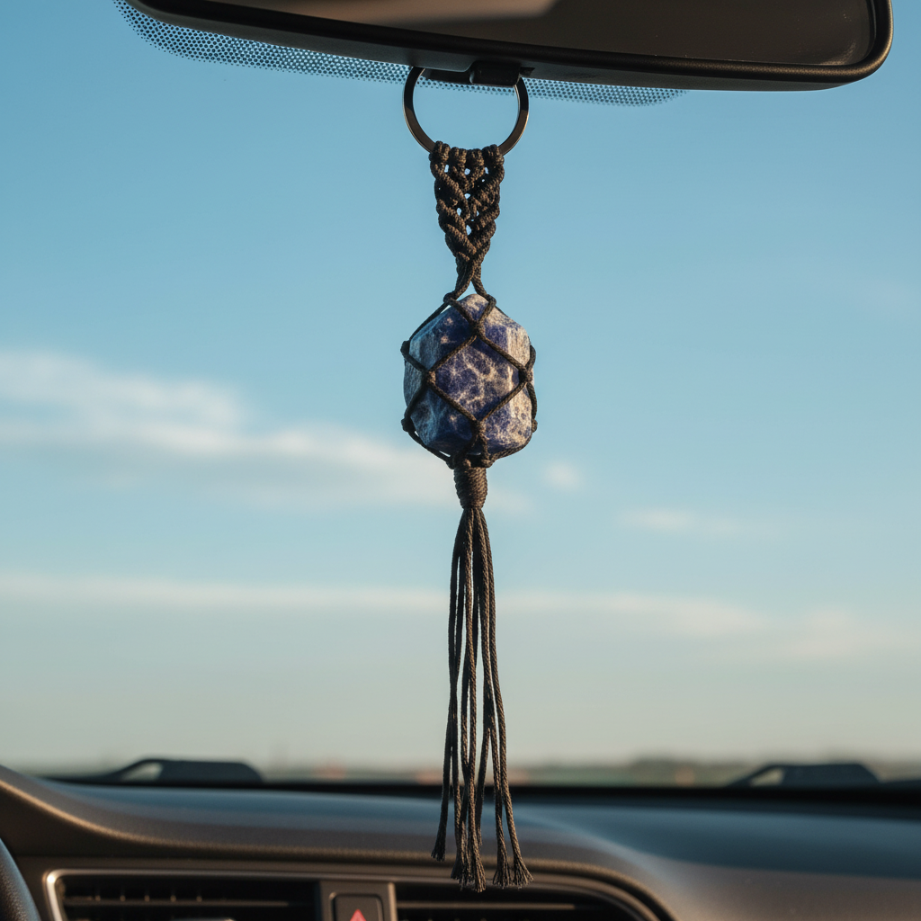 Sodalite Keychain as car hanging