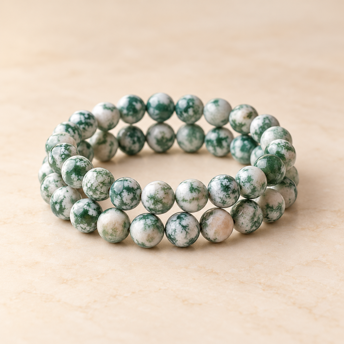 Natural Tree Agate Bracelet – 8mm Gemstone Jewellery — product detail