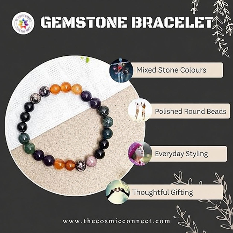 8mm Crystal-Inspired Everyday Bracelet – Natural Stone Jewellery — product details
